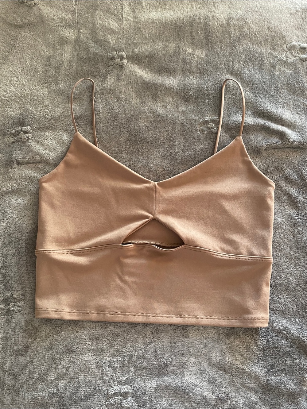 Abercrombie & Fitch Nude Cutout Cami Crop Top